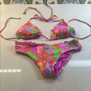 Luli Fama Vibrant Floral Bikini Set